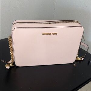 Michael Kors Blush Crossbody Bag with Gold Accents